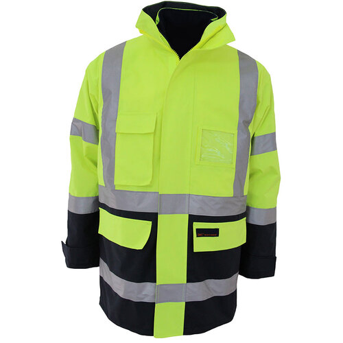 WORKWEAR, SAFETY & CORPORATE CLOTHING SPECIALISTS HiVis "H" pattern 2T Biomotion tape "6 in 1" Jacket