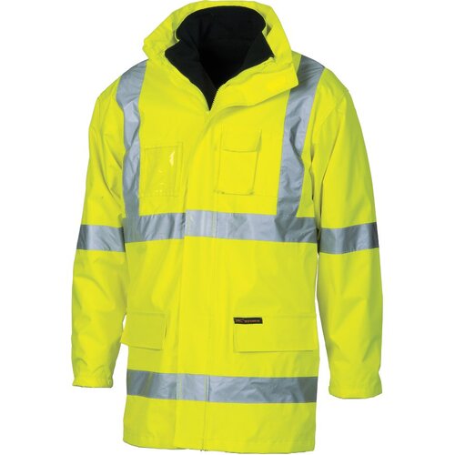 WORKWEAR, SAFETY & CORPORATE CLOTHING SPECIALISTS HiVis Cross Back D/N  6 in 1  jacket (Outer Jacket and Inner Vest can be sold separately)