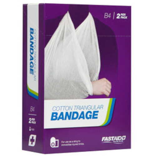 WORKWEAR, SAFETY & CORPORATE CLOTHING SPECIALISTS TRIANGULAR BANDAGE, COTTON, 2PK