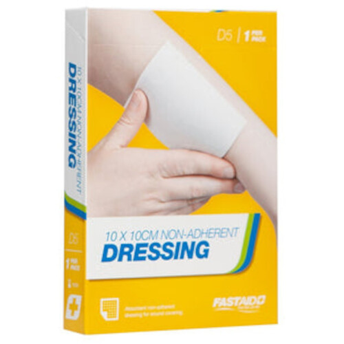 WORKWEAR, SAFETY & CORPORATE CLOTHING SPECIALISTS - NON-ADHERENT DRESSING, 10 X 10CM, 1PK