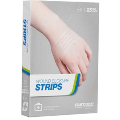 WORKWEAR, SAFETY & CORPORATE CLOTHING SPECIALISTS - WOUND CLOSURE STRIPS, 3 X 75MM, 25PK