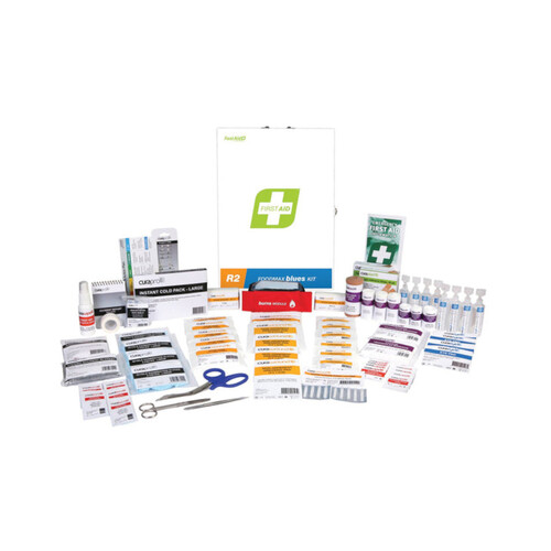 WORKWEAR, SAFETY & CORPORATE CLOTHING SPECIALISTS First Aid Kit, R2, Foodmax Blues Kit, Metal Wall Mount