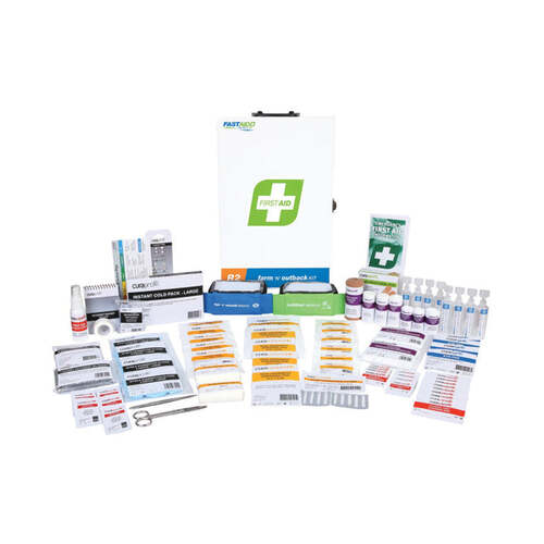 WORKWEAR, SAFETY & CORPORATE CLOTHING SPECIALISTS - First Aid Kit, R2, Farm 'N' Outback Kit, Metal Wall Mount