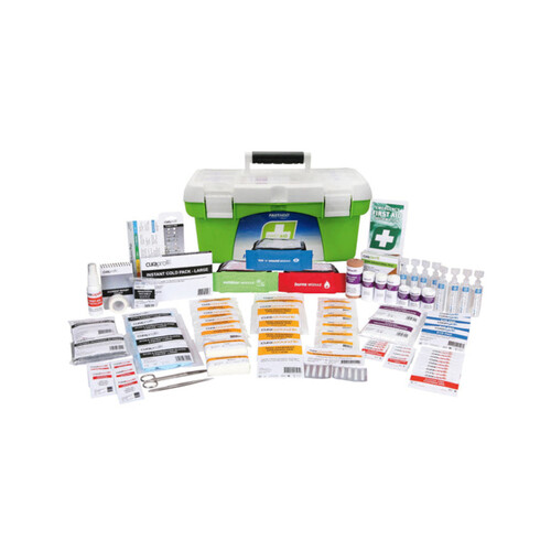 WORKWEAR, SAFETY & CORPORATE CLOTHING SPECIALISTS FIRST AID KIT, R2, RESPONSE PLUS KIT, 1 TRAY PLASTIC PORTABLE