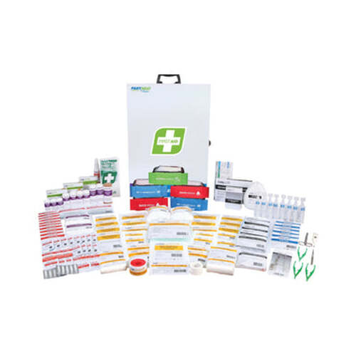 WORKWEAR, SAFETY & CORPORATE CLOTHING SPECIALISTS FIRST AID KIT, R4, EDUCATION MEDIC KIT, METAL WALL MOUNT