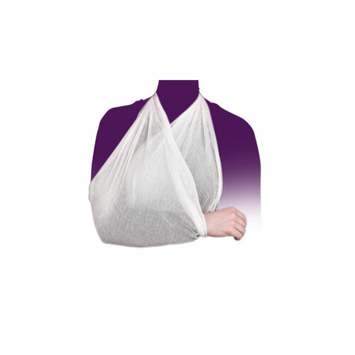 WORKWEAR, SAFETY & CORPORATE CLOTHING SPECIALISTS - TRIANGULAR BANDAGE, DISPOSABLE, LARGE, WHITE - SINGLE