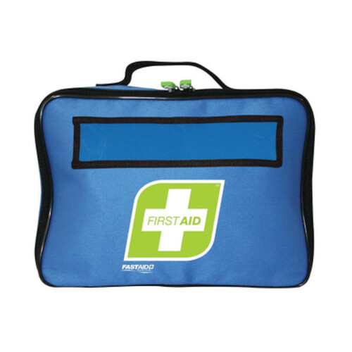 WORKWEAR, SAFETY & CORPORATE CLOTHING SPECIALISTS - FIRST AID SOFT PACK, R1, BLUE, EMPTY WITH FOLD OUT COMPARTMENTS, 260 (W) X 190 (H) X 100 (D) MM