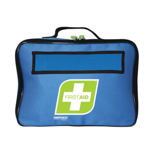 WORKWEAR, SAFETY & CORPORATE CLOTHING SPECIALISTS FIRST AID SOFT PACK, R1, BLUE, EMPTY WITH FOLD OUT COMPARTMENTS, 260 (W) X 190 (H) X 100 (D) MM