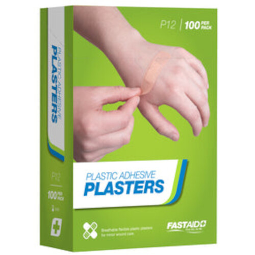 WORKWEAR, SAFETY & CORPORATE CLOTHING SPECIALISTS - ADHESIVE PLASTERS, PLASTIC, 72 X 19MM, 100PK