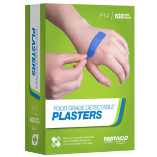 WORKWEAR, SAFETY & CORPORATE CLOTHING SPECIALISTS - FOOD GRADE PLASTERS, METAL AND VISUAL DETECTABLE, PLASTIC, 72 X 19MM, 100PK