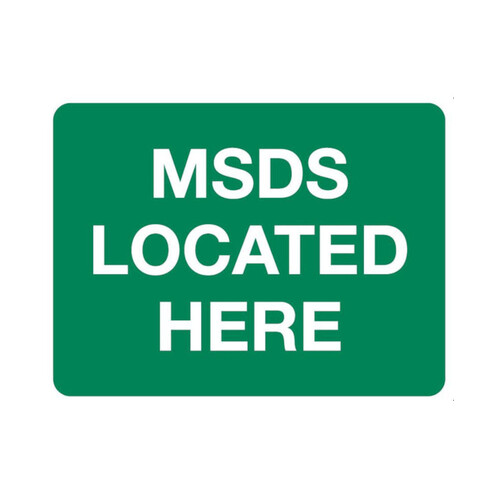 WORKWEAR, SAFETY & CORPORATE CLOTHING SPECIALISTS - SIGN, MSDS LOCATED HERE, 600 X 450MM, POLY