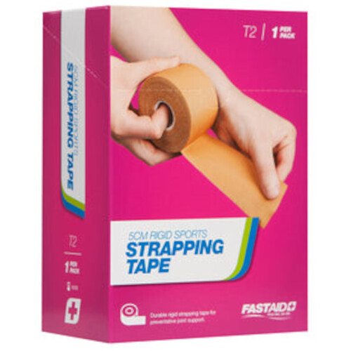 WORKWEAR, SAFETY & CORPORATE CLOTHING SPECIALISTS - SPORTS STRAPPING TAPE, HAND TEARABLE, 5CM X 10M, 1PK