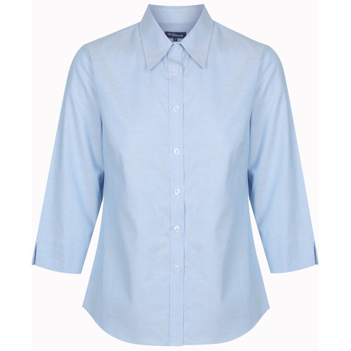 WORKWEAR, SAFETY & CORPORATE CLOTHING SPECIALISTS - OXFORD - WOMEN'S OXFORD 3/4 SLEEVE SHIRT
