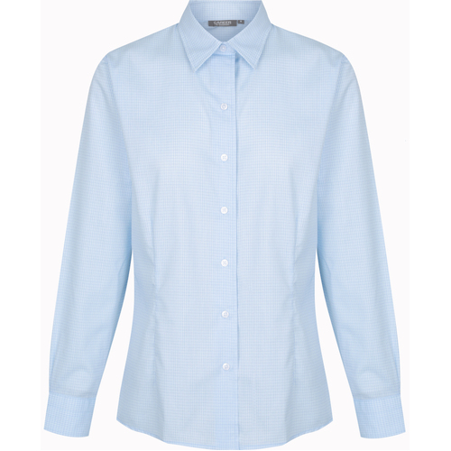 WORKWEAR, SAFETY & CORPORATE CLOTHING SPECIALISTS - BELL - WOMEN'S MINI CHECK LONG SLEEVE SHIRT