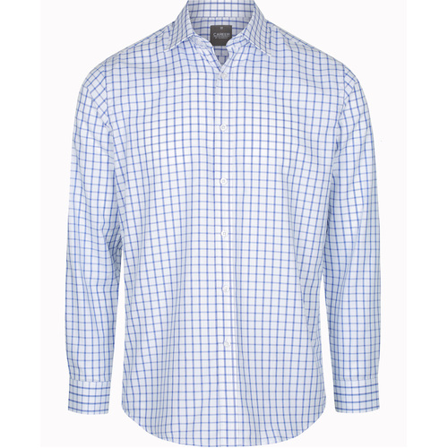 WORKWEAR, SAFETY & CORPORATE CLOTHING SPECIALISTS - BOURKE - MEN'S LONG SLEEVE OXFORD WINDOW PANE CHECK SHIRT