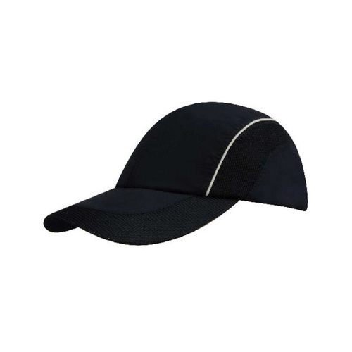 WORKWEAR, SAFETY & CORPORATE CLOTHING SPECIALISTS - Sports Cap - Spring Woven Fabric with Mesh to Side Panels and Peak