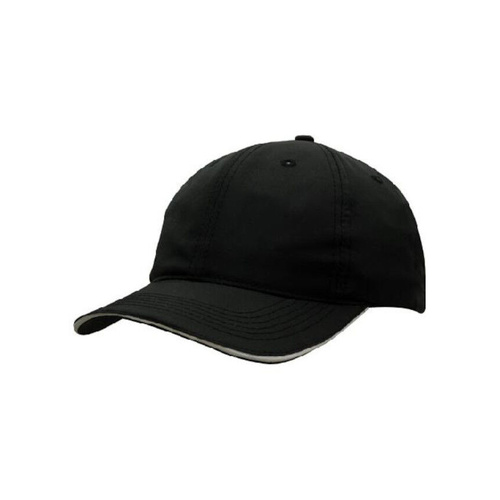 WORKWEAR, SAFETY & CORPORATE CLOTHING SPECIALISTS - Spring Woven Fabric Cap with Wind Strap & Clip