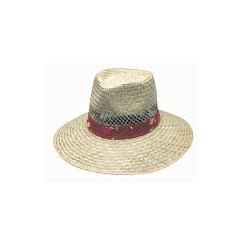 WORKWEAR, SAFETY & CORPORATE CLOTHING SPECIALISTS Natural Straw Hat with Green Under