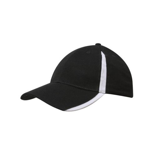 WORKWEAR, SAFETY & CORPORATE CLOTHING SPECIALISTS Brushed Heavy Cotton Cap with Inserts on the Peak & Crown