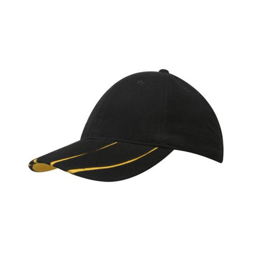 WORKWEAR, SAFETY & CORPORATE CLOTHING SPECIALISTS - Brushed Heavy Cotton Cap with Laminated Two-Tone Peak