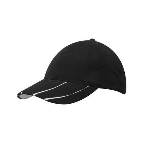 WORKWEAR, SAFETY & CORPORATE CLOTHING SPECIALISTS Brushed Heavy Cotton Cap with Laminated Two-Tone Peak