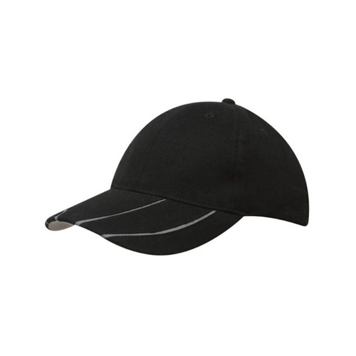 WORKWEAR, SAFETY & CORPORATE CLOTHING SPECIALISTS Brushed Heavy Cotton Cap w/ Hi-Vis Laminated Two-Tone Peak