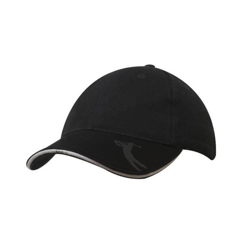 WORKWEAR, SAFETY & CORPORATE CLOTHING SPECIALISTS Brushed Heavy Cotton Cap with Embossed Pu Peak