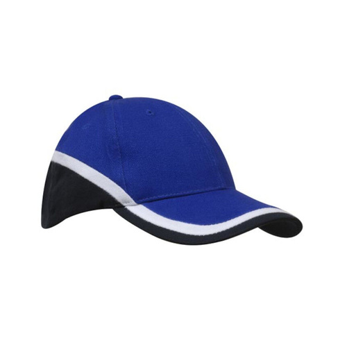 WORKWEAR, SAFETY & CORPORATE CLOTHING SPECIALISTS Brushed Heavy Cotton Tri-Coloured Cap