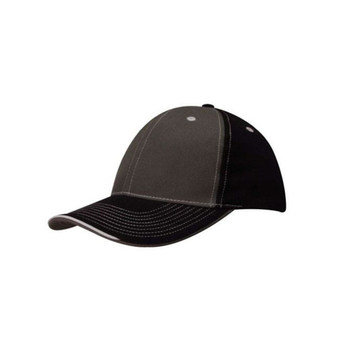 WORKWEAR, SAFETY & CORPORATE CLOTHING SPECIALISTS - Brushed Heavy Cotton Two Tone Cap w/ Open Lip Sandwich