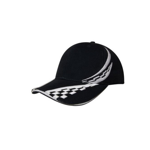 WORKWEAR, SAFETY & CORPORATE CLOTHING SPECIALISTS - Brushed Heavy Cotton Cap with Swirling Checks & Sandwich