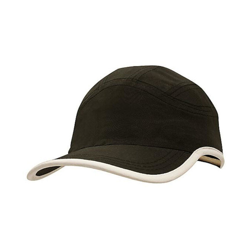 WORKWEAR, SAFETY & CORPORATE CLOTHING SPECIALISTS Microfibre Sports Cap with Trim on Edge of Crown & Peak
