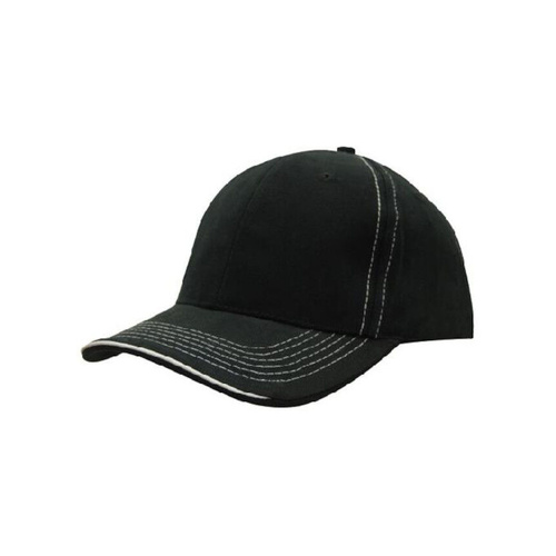 WORKWEAR, SAFETY & CORPORATE CLOTHING SPECIALISTS - Brushed Heavy Cotton Cap with Contrasting Stitching