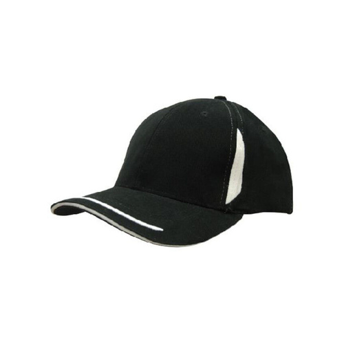 WORKWEAR, SAFETY & CORPORATE CLOTHING SPECIALISTS Brushed Heavy Cotton Cap with Crown Inserts, Peak Trim