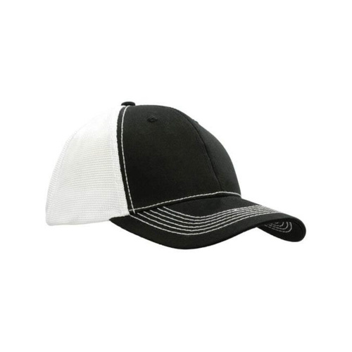 WORKWEAR, SAFETY & CORPORATE CLOTHING SPECIALISTS Chino Twill Cap with Hi Tech Mesh Back