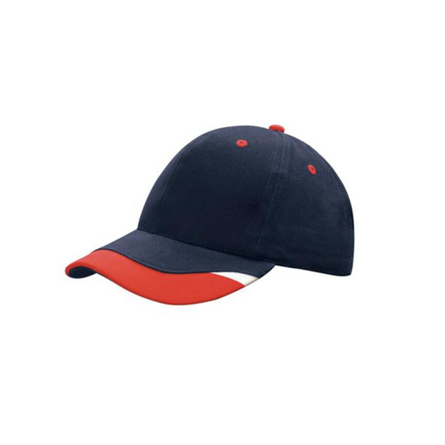 WORKWEAR, SAFETY & CORPORATE CLOTHING SPECIALISTS Brushed Heavy Cotton Cap with Peak Inserts & Printed Trim