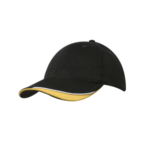 WORKWEAR, SAFETY & CORPORATE CLOTHING SPECIALISTS Brushed Heavy Cotton Cap with Indented Peak