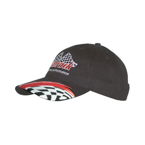 WORKWEAR, SAFETY & CORPORATE CLOTHING SPECIALISTS Brushed Cotton Cap with Swoosh & Check Embroidery
