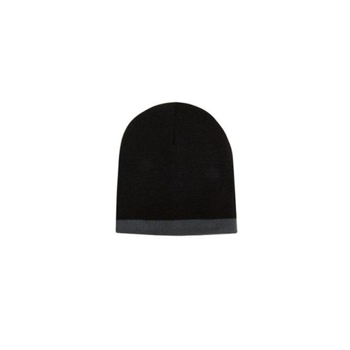 WORKWEAR, SAFETY & CORPORATE CLOTHING SPECIALISTS - Roll Down Two Tone Acrylic Beanie