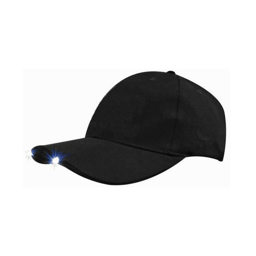 WORKWEAR, SAFETY & CORPORATE CLOTHING SPECIALISTS - Brushed Heavy Cotton Cap with Led Lights in Peak