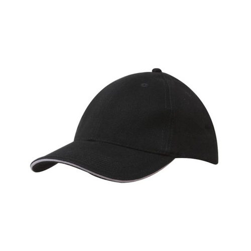 WORKWEAR, SAFETY & CORPORATE CLOTHING SPECIALISTS Brushed Heavy Cotton Cap with Sandwich Trim