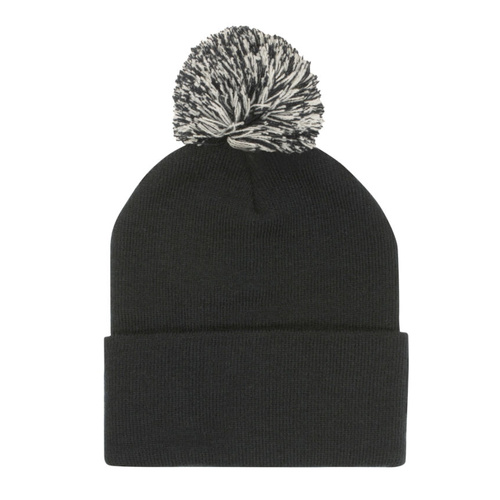 WORKWEAR, SAFETY & CORPORATE CLOTHING SPECIALISTS Knitted Acrylic Beanie with Pom Pom