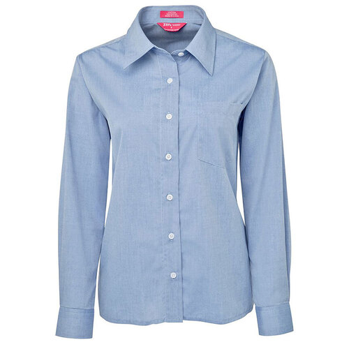 WORKWEAR, SAFETY & CORPORATE CLOTHING SPECIALISTS JB's Ladies Long Sleeve Fine Chambray Shirt 