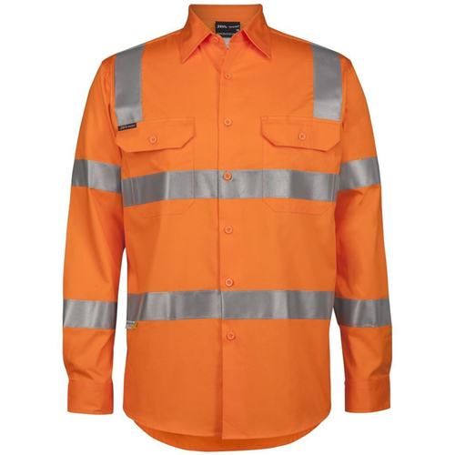 WORKWEAR, SAFETY & CORPORATE CLOTHING SPECIALISTS JB's HV (D+N) L/S 150G Vic Rail W/Shirt