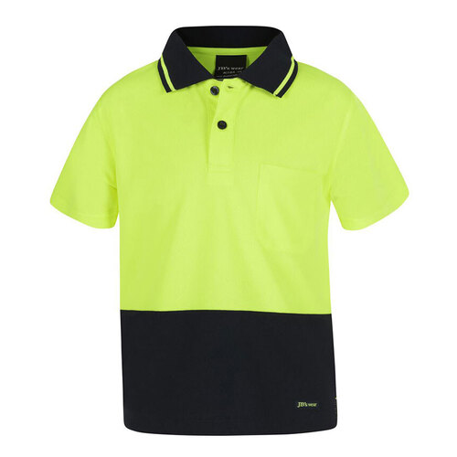 WORKWEAR, SAFETY & CORPORATE CLOTHING SPECIALISTS JB's Kids Hi Vis Non Cuff Traditional Polo