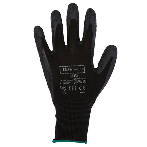 WORKWEAR, SAFETY & CORPORATE CLOTHING SPECIALISTS JB's Black Latex Glove (12 Pack)