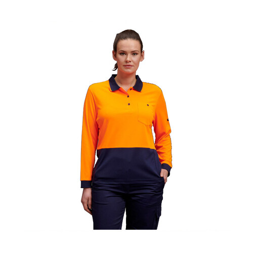 WORKWEAR, SAFETY & CORPORATE CLOTHING SPECIALISTS Workcool - Women's Workcool Hyperfreeze Spliced Polo Long Sleeve