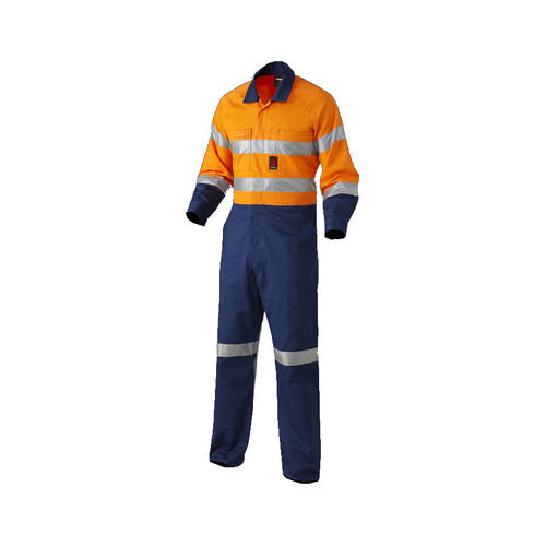 WORKWEAR, SAFETY & CORPORATE CLOTHING SPECIALISTS - Originals - Hi-Vis Reflective Spliced Comb Drill Overall - 'Hoop'