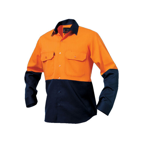 WORKWEAR, SAFETY & CORPORATE CLOTHING SPECIALISTS - Originals - Hi-Vis Spliced Drill Shirt L/S