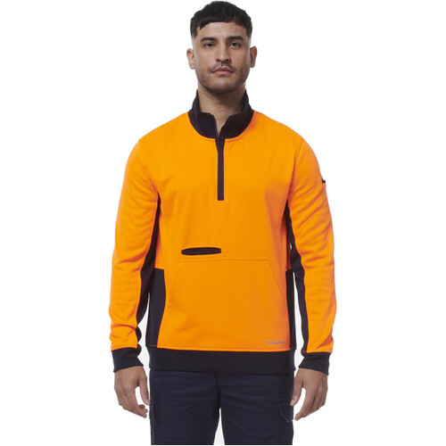 WORKWEAR, SAFETY & CORPORATE CLOTHING SPECIALISTS HI VIS 1/4 ZIP FLEECE