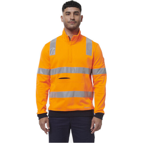 WORKWEAR, SAFETY & CORPORATE CLOTHING SPECIALISTS REFLECTIVE 1/4 ZIP FLEECE X BACK